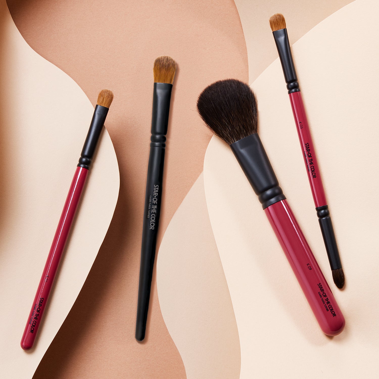 スターオブザカラーのメイクブラシ7本セット　ブラシ ケース付き スターオブザカラーのメイクブラシ7本セット ブラシ ケース付き スター